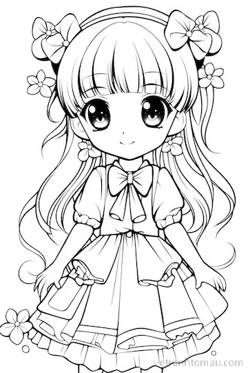 Tong Hop Tranh To Mau Cong Chua Chibi Cute De Thuong Cho Be Yeu 2 Result