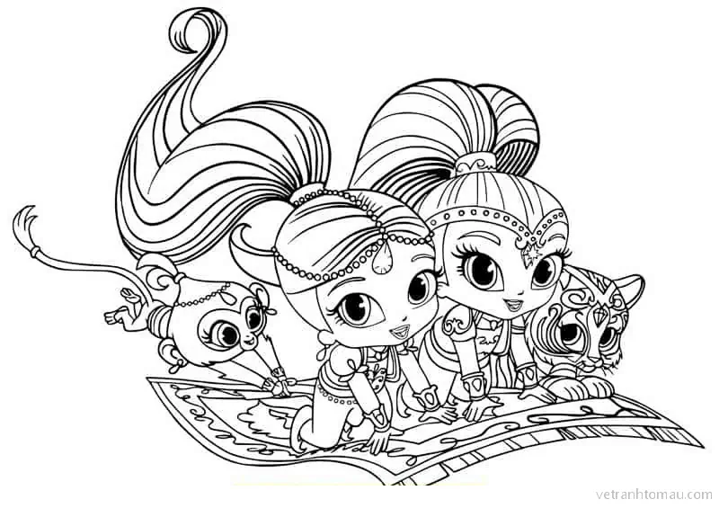 Tong Hop Tranh To Mau Cong Chua Chibi Cute De Thuong Cho Be Yeu 4 Result 1