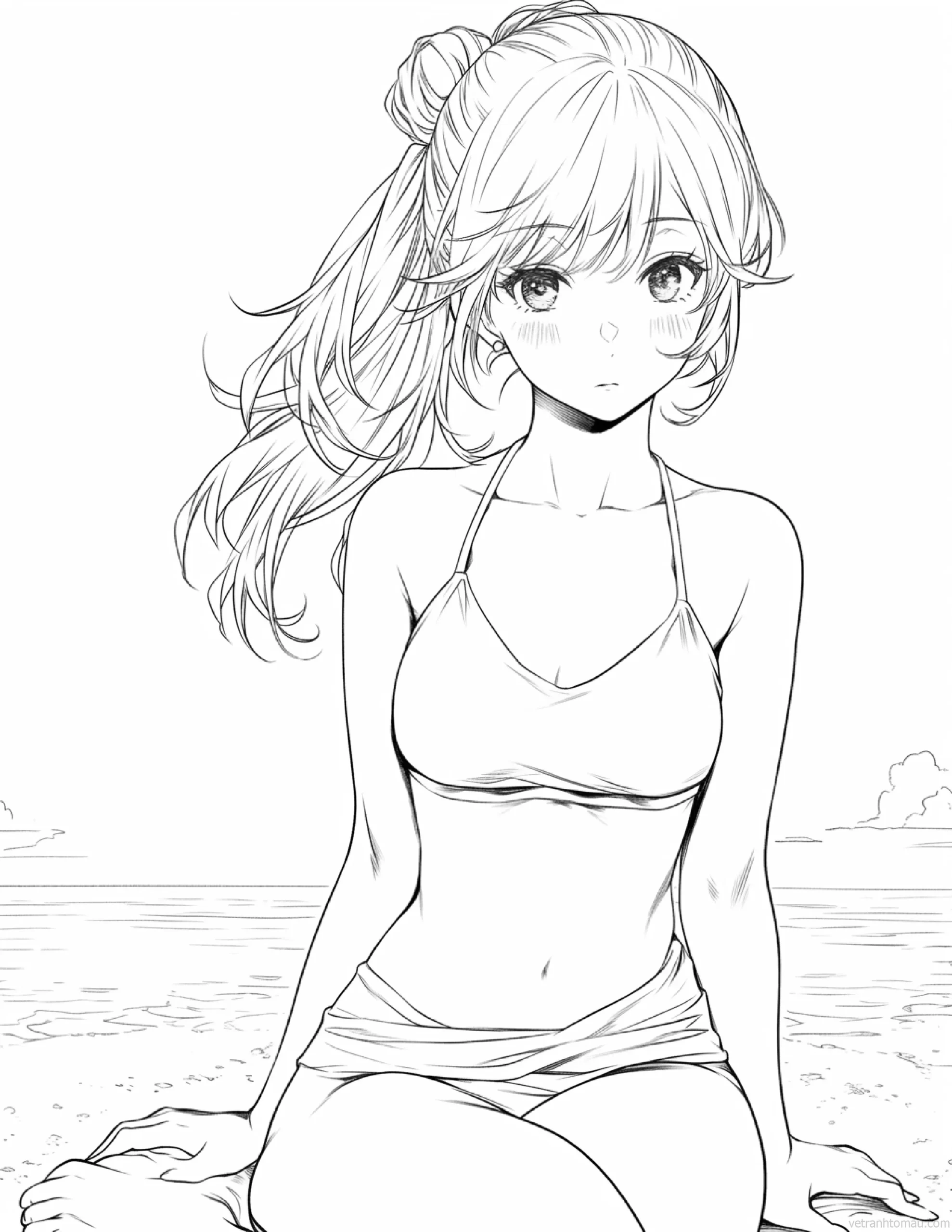 Tranh To Mau Cong Chua Anime Chibi Co Gai De Thuong Cho Be Tap To Mau 11 Result