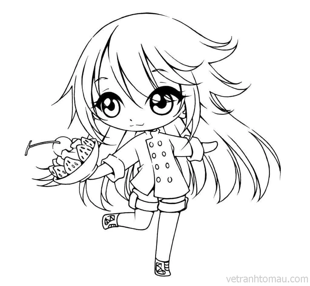 Tranh tô màu công chúa anime xinh xắn cho fan manga 13 Tranh To Mau Cong Chua Anime Chibi Co Gai De Thuong Cho Be Tap To Mau 26 Result