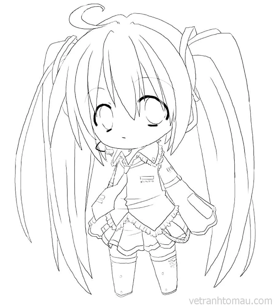 Tranh To Mau Cong Chua Anime Chibi Co Gai De Thuong Cho Be Tap To Mau 281 Result