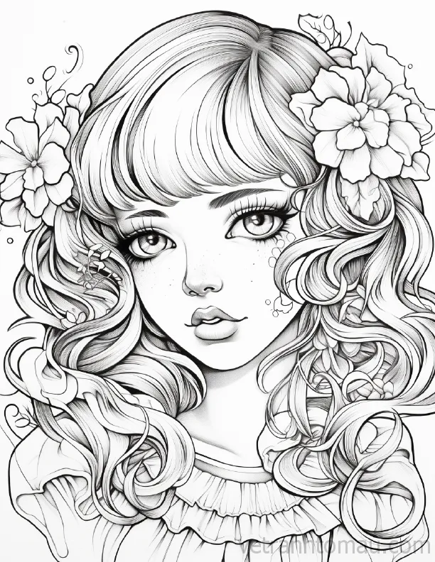 Tuyển chọn tranh tô màu công chúa dễ thương nhất 14 Tranh To Mau Cong Chua Anime Chibi Co Gai De Thuong Cho Be Tap To Mau Cho Be 7 Result