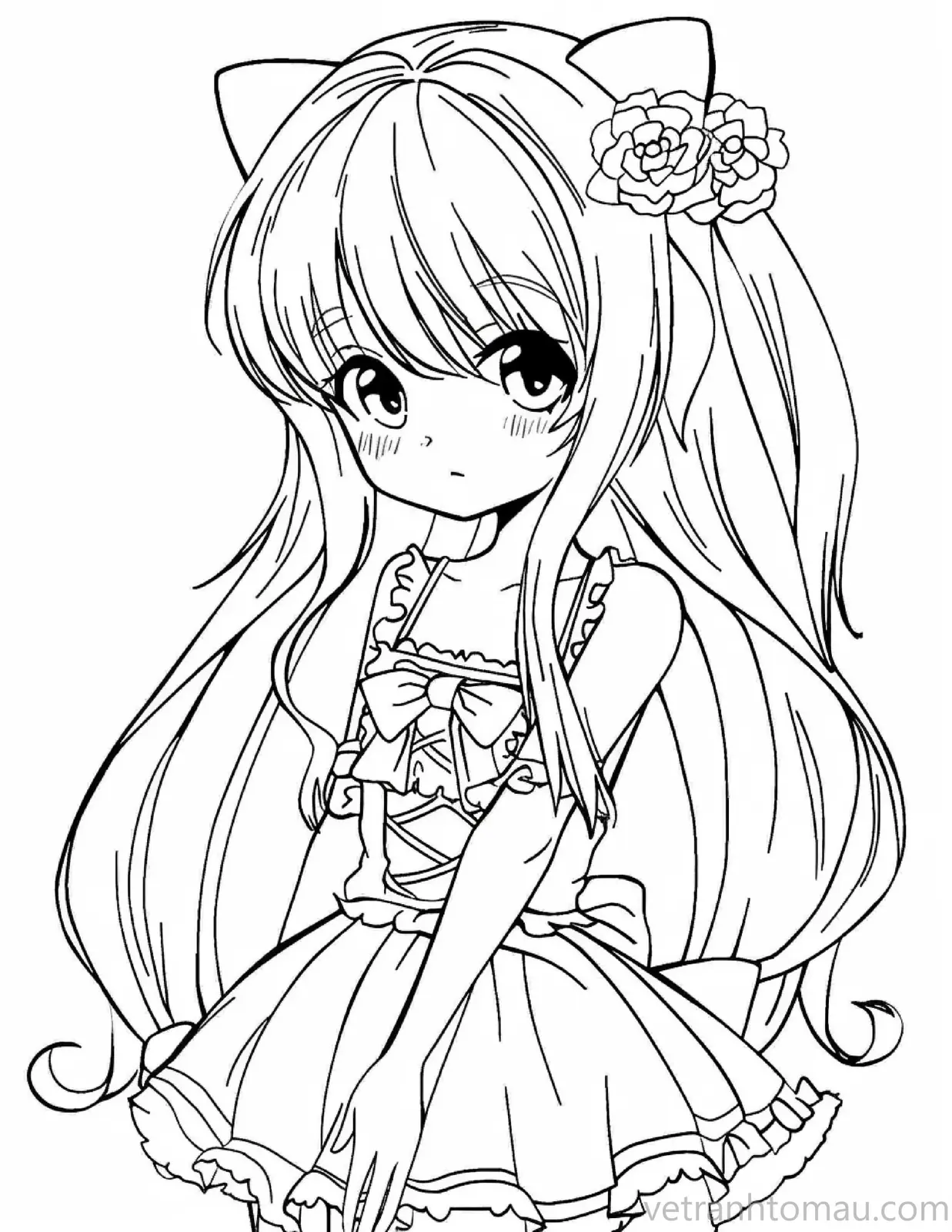 Tranh To Mau Cong Chua Anime Tuyet Dep Danh Cho Be 1 Result 1