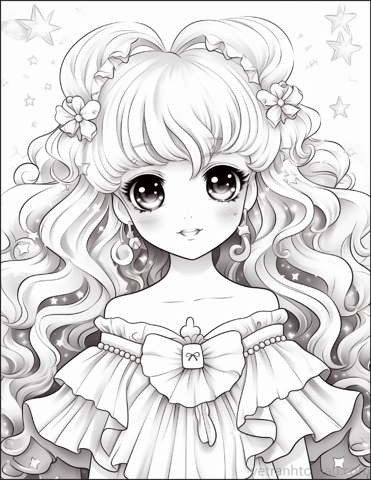 Tranh To Mau Cong Chua Anime Tuyet Dep Danh Cho Be 2 2 Result 1