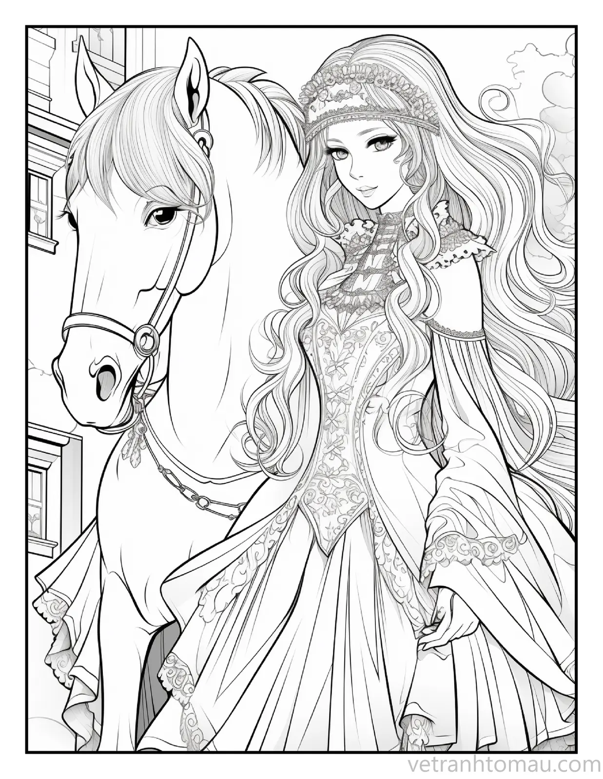 Tranh To Mau Cong Chua Anime Tuyet Dep Danh Cho Be 2 38 Result