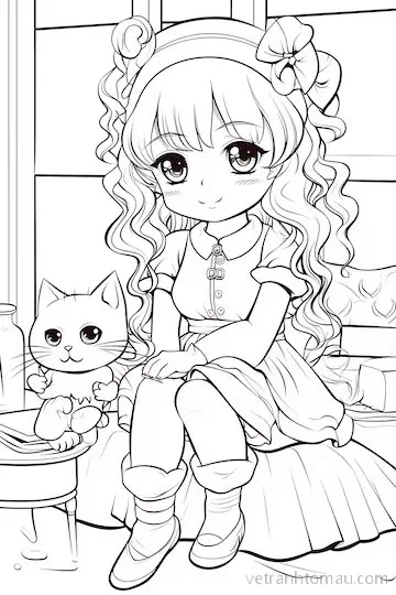 Tranh To Mau Cong Chua Anime Tuyet Dep Danh Cho Be 2 3 Result