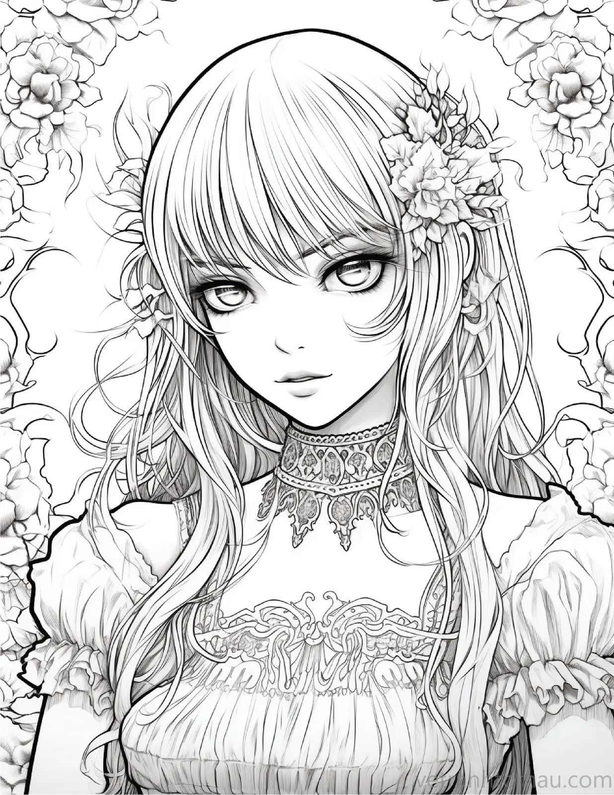 Tranh To Mau Cong Chua Anime Tuyet Dep Danh Cho Be 2 5 Result 1