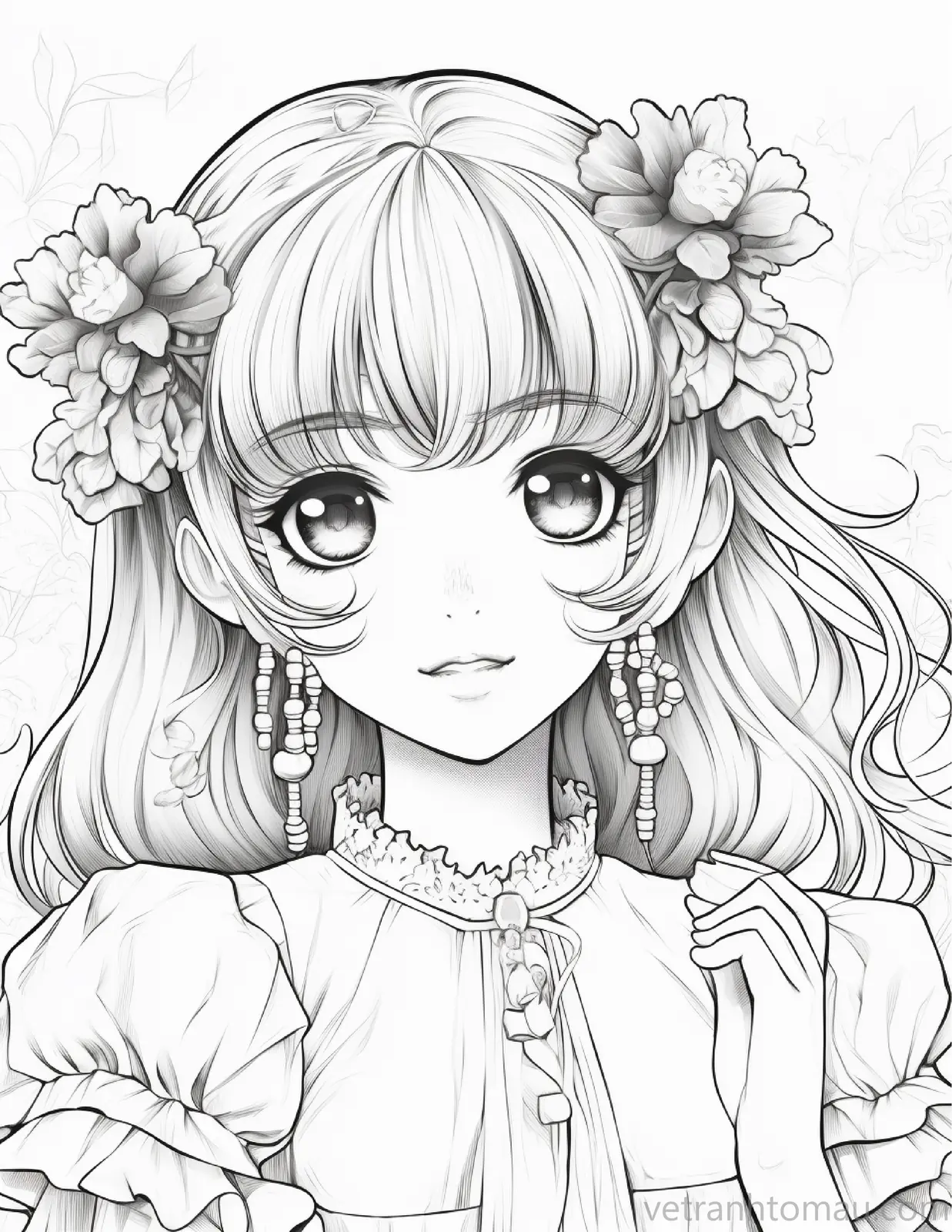 Tranh To Mau Cong Chua Anime Tuyet Dep Danh Cho Be 2 7 Result