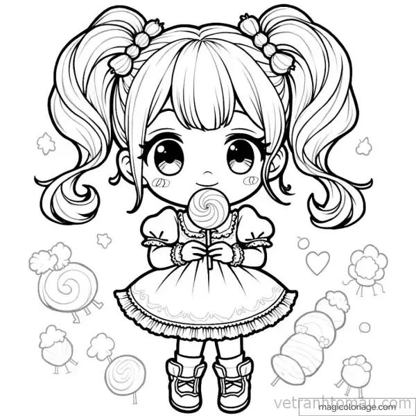 Tranh To Mau Cong Chua Chibi Dep Va De Thuong Nhat 2 1 Result 2