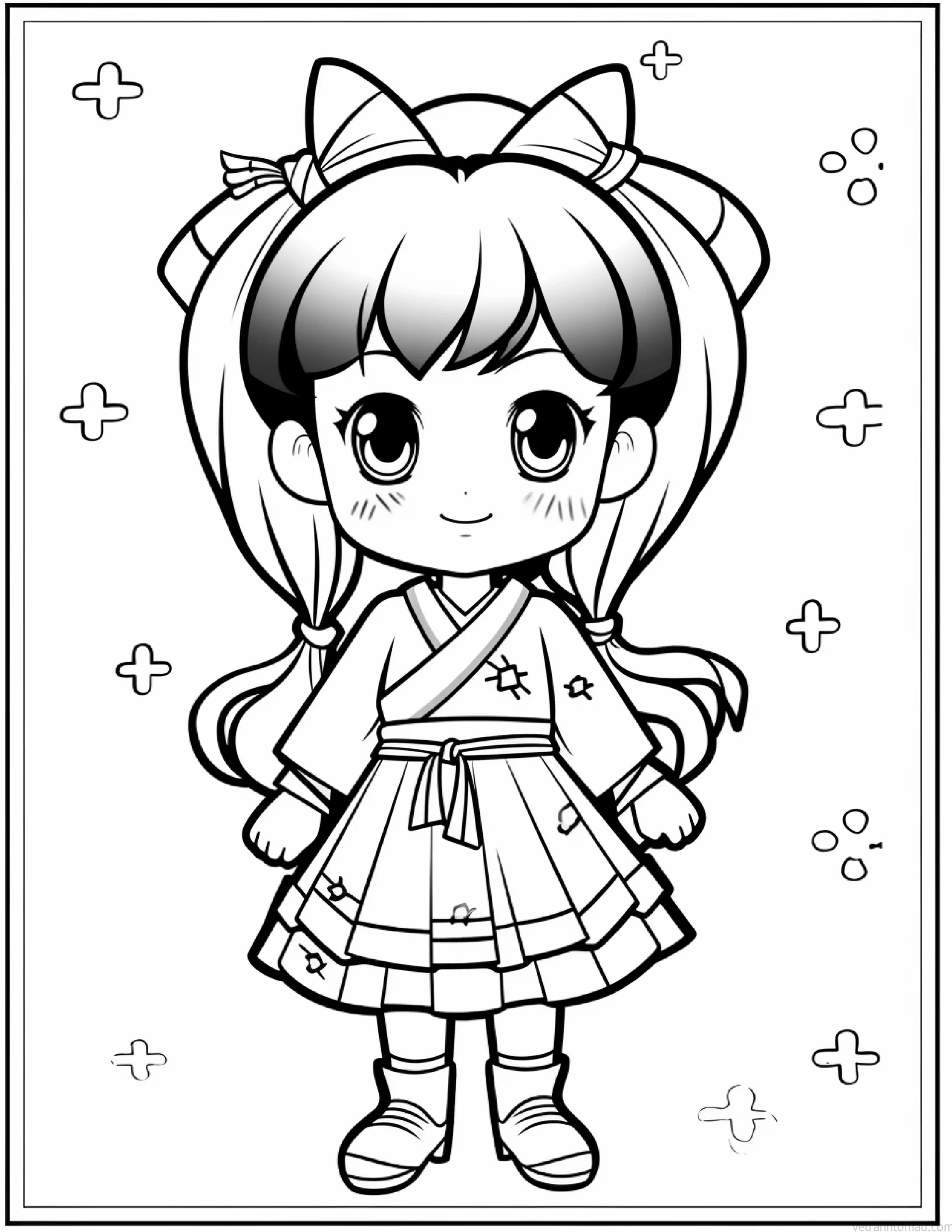 Tranh tô màu công chúa chibi dễ thương siêu cute 4 Tranh To Mau Cong Chua Dep Don Gian Duoc Yeu Thich2 22 Result