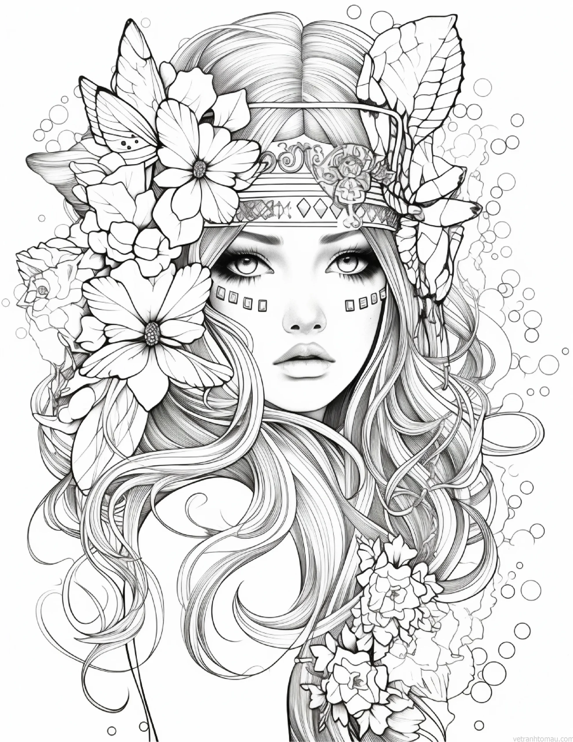 Tranh tô màu công chúa chibi dễ thương siêu cute 9 Tranh To Mau Cong Chua Dep Don Gian Duoc Yeu Thich2 27 Result